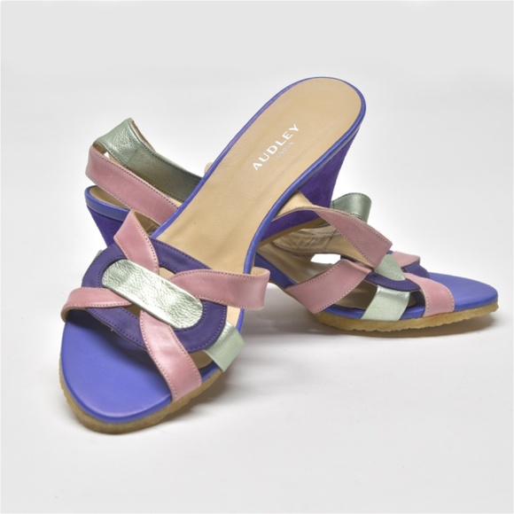 AUDLEY Leather & Suede Sandals Size 38 - Picture 5 of 6